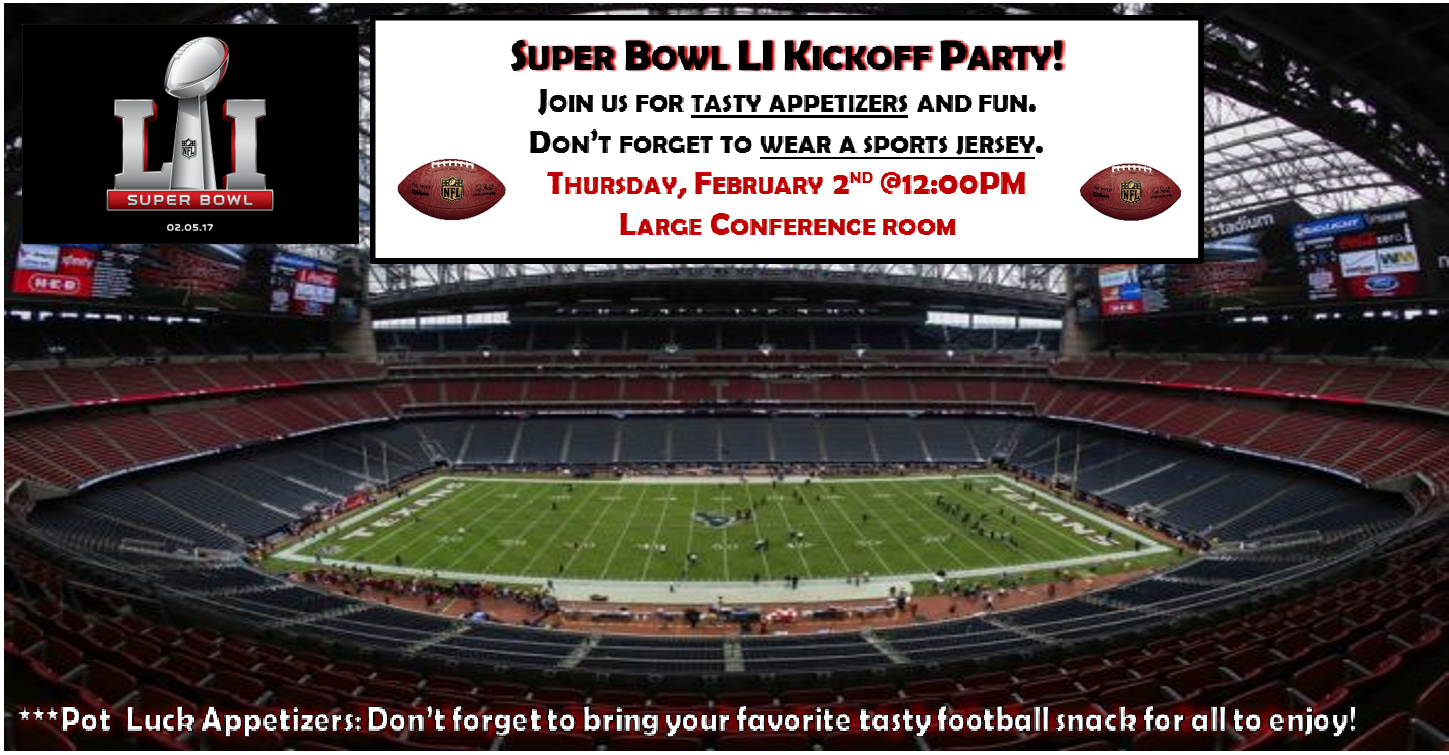 Superbowl LI Kickoff Party